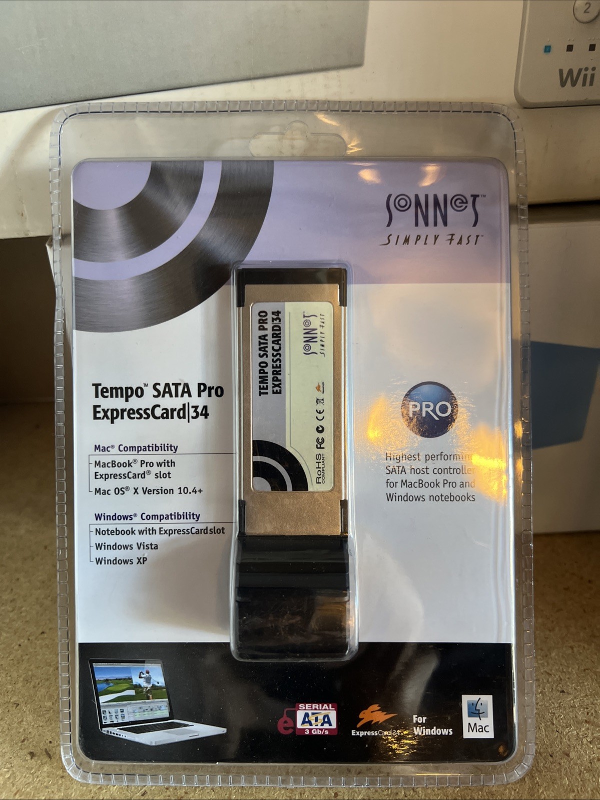 NEW - Sonnet Tempo SATA Pro ExpressCard/34 – 2-Port 3Gb/s eSATA Host Controller