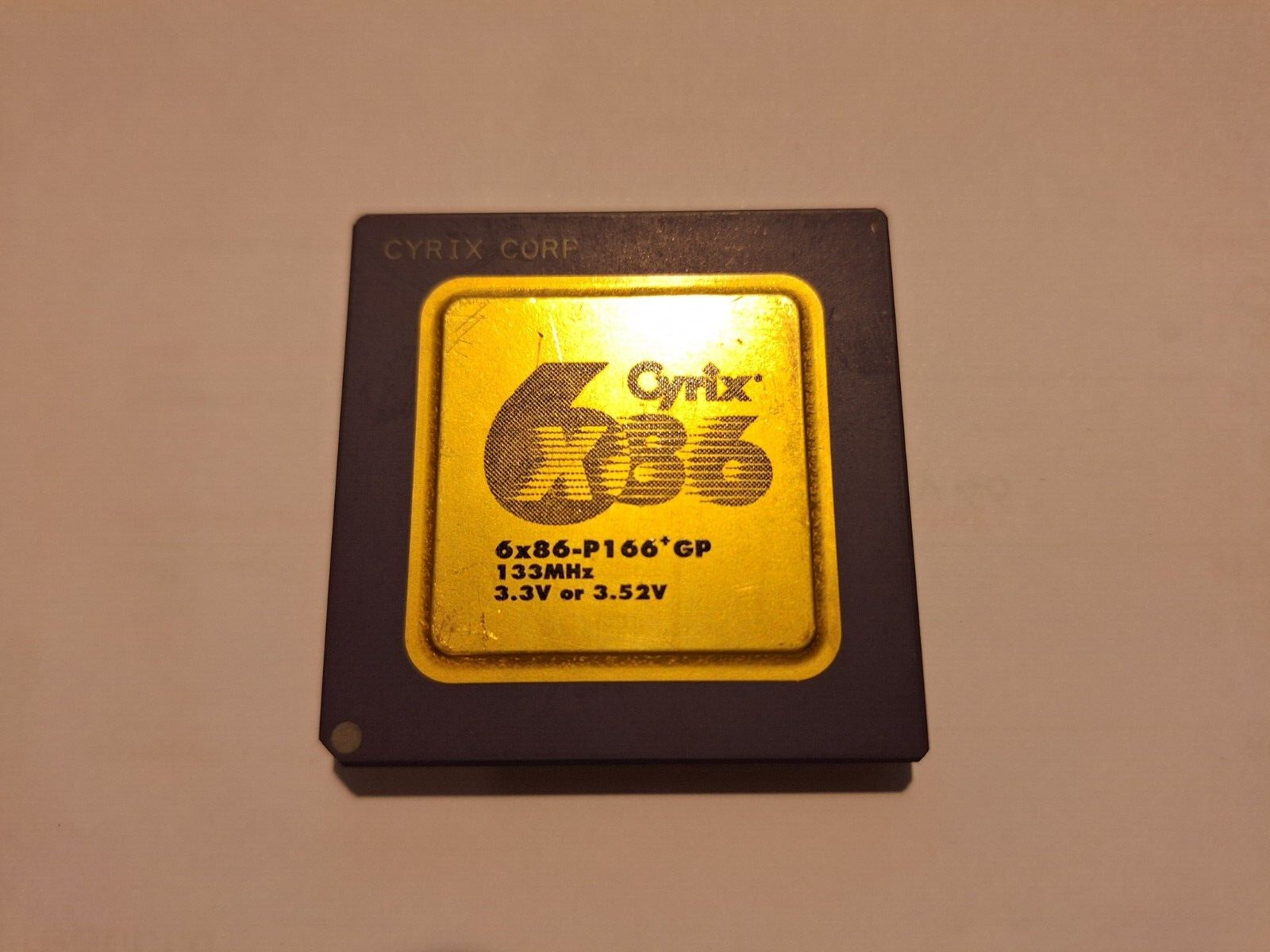 Cyrix 6x86-P166+ GP 133MHz 3.3 or 3.52V 6x86 vintage CPU GOLD