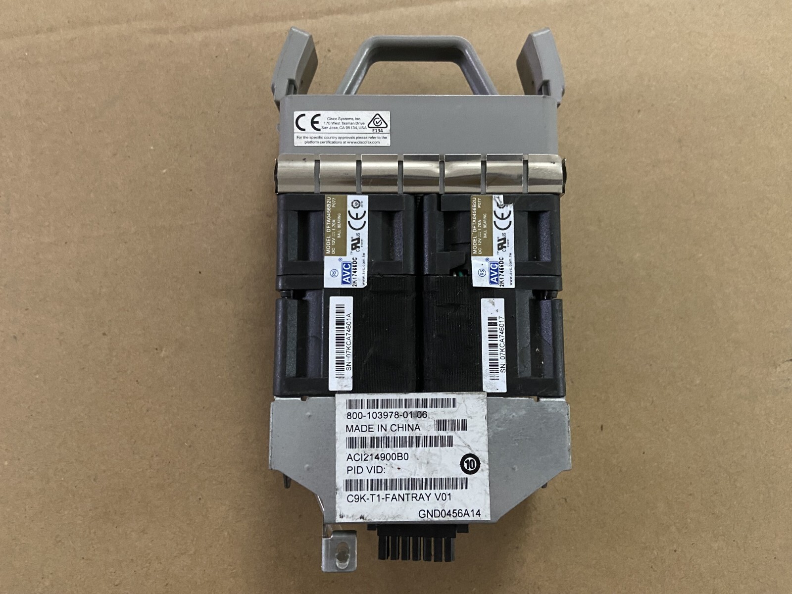 Cisco C9K-T1-FANTRAY= Fan tray cooling system for C9500-12Q-A switch ,Tested 