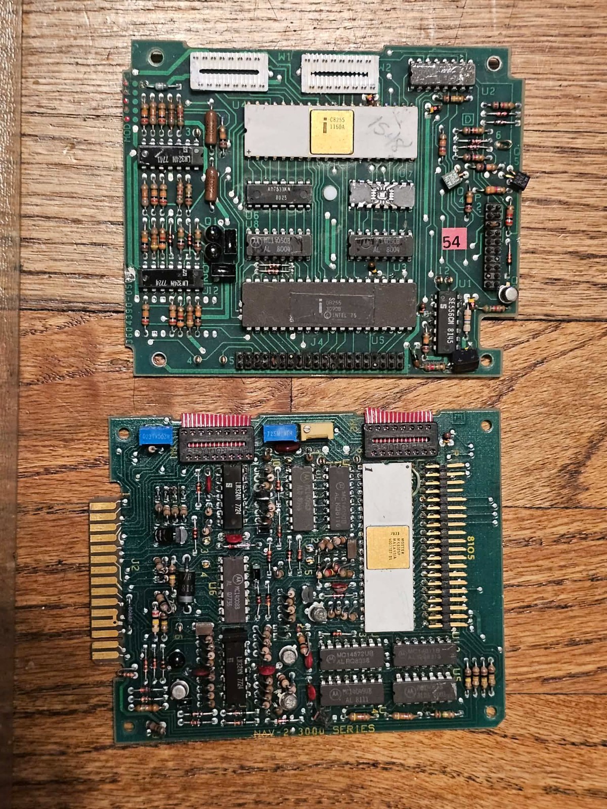 Vintage NAV 2300 Series Computer Boards Intel 8255 Mostek  6305P Gold Ceramic IC