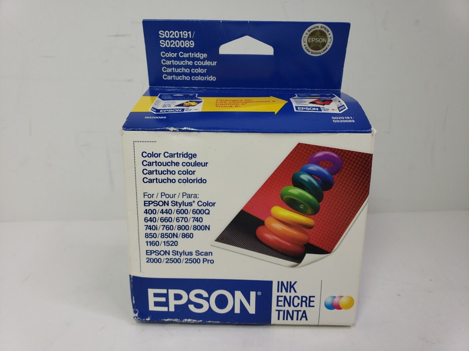 S020191 S191089 S020089 Genuine Epson Color Ink C87 Exp 05/2008