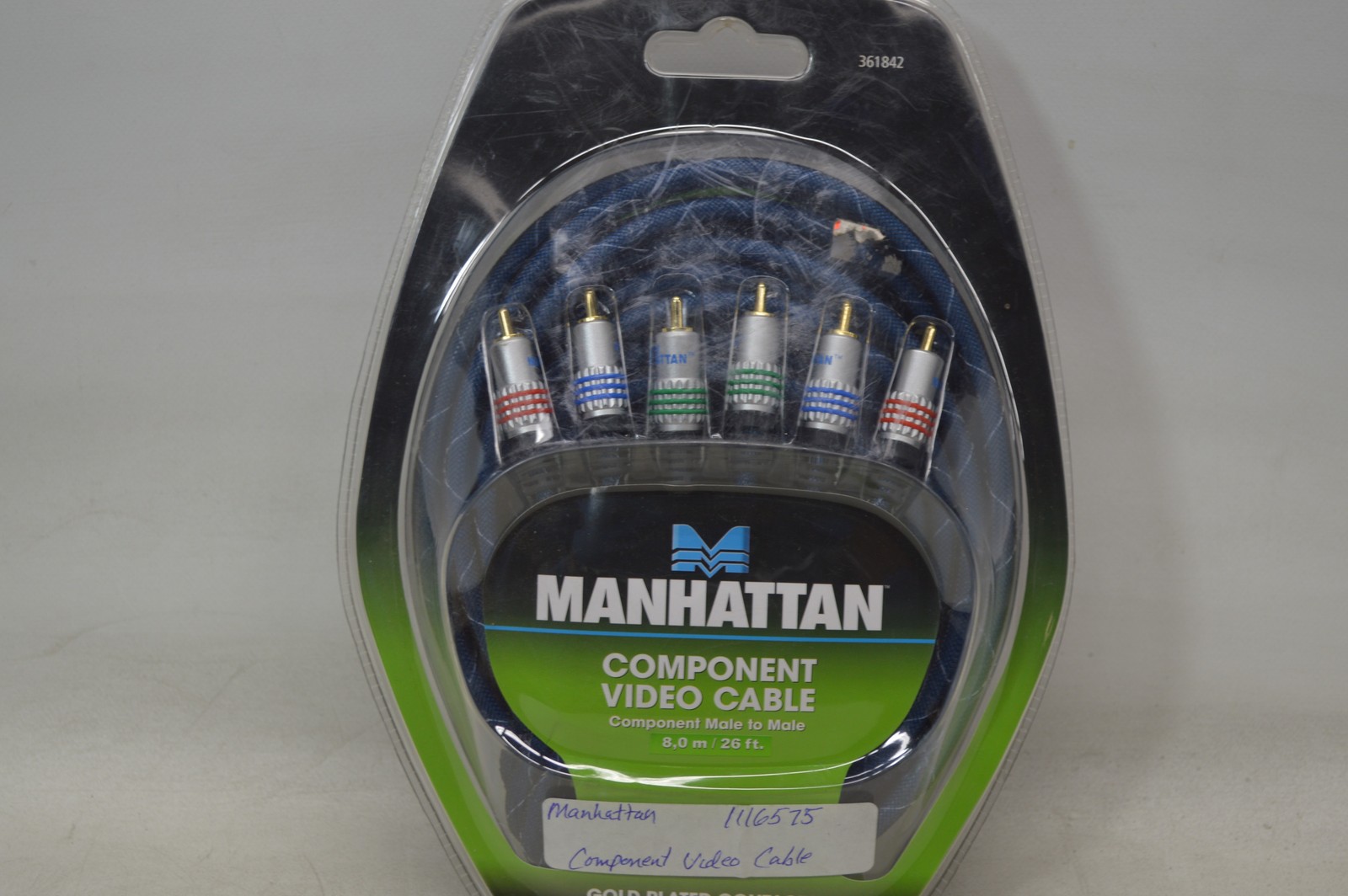 Manhattan Component Video Cable Component Male to Male 8,0 m / 26 ft. *New**