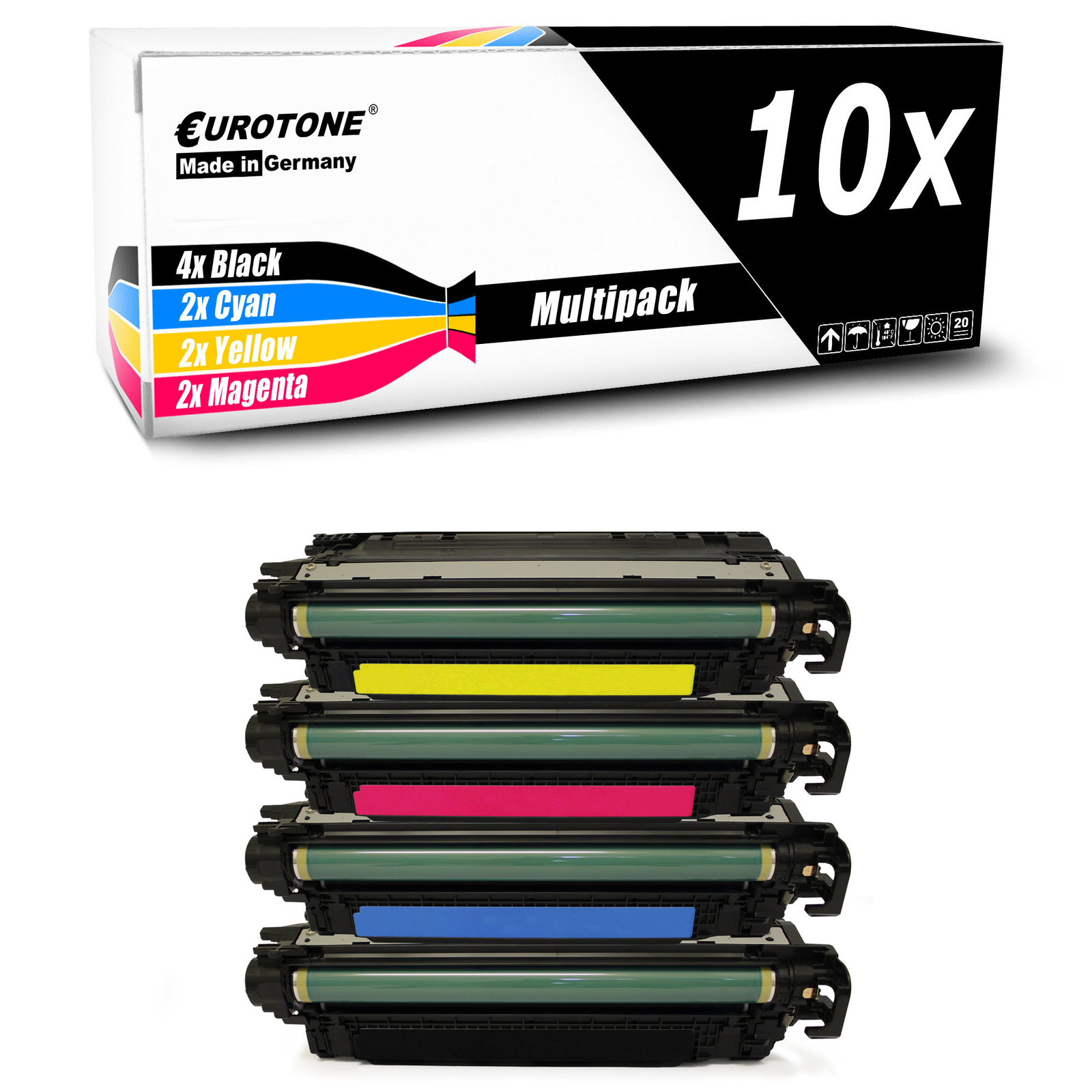 10X Eurotone Cartridge XXL For HPEcolor LaserJet Enterprise M-553-N M-553-DN