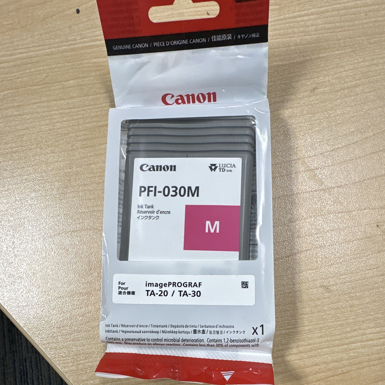 Canon PFI-030M Genuine Magenta Ink Tank for TA-20 TA-30 Inkjet Printer