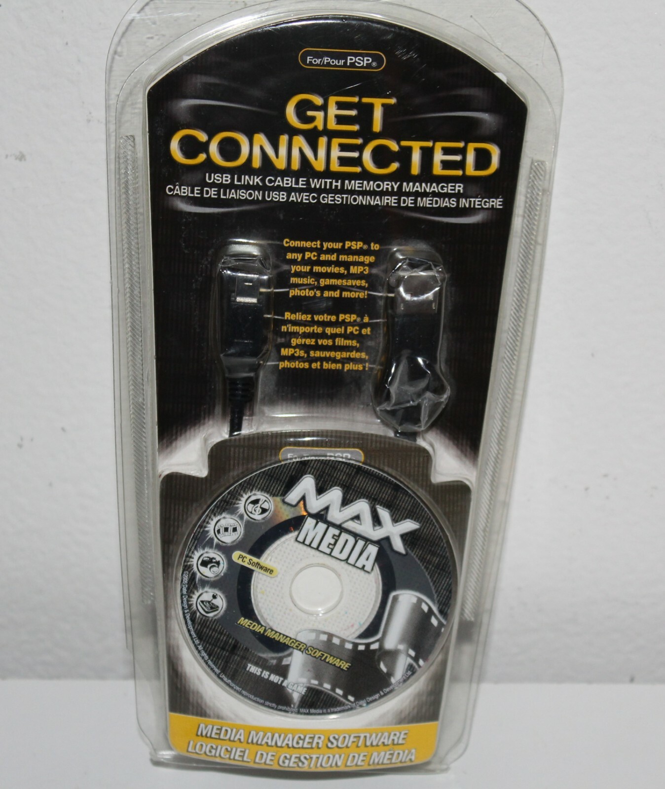 NEW Get Connected With USB Link Cable With Media Manager For PSP