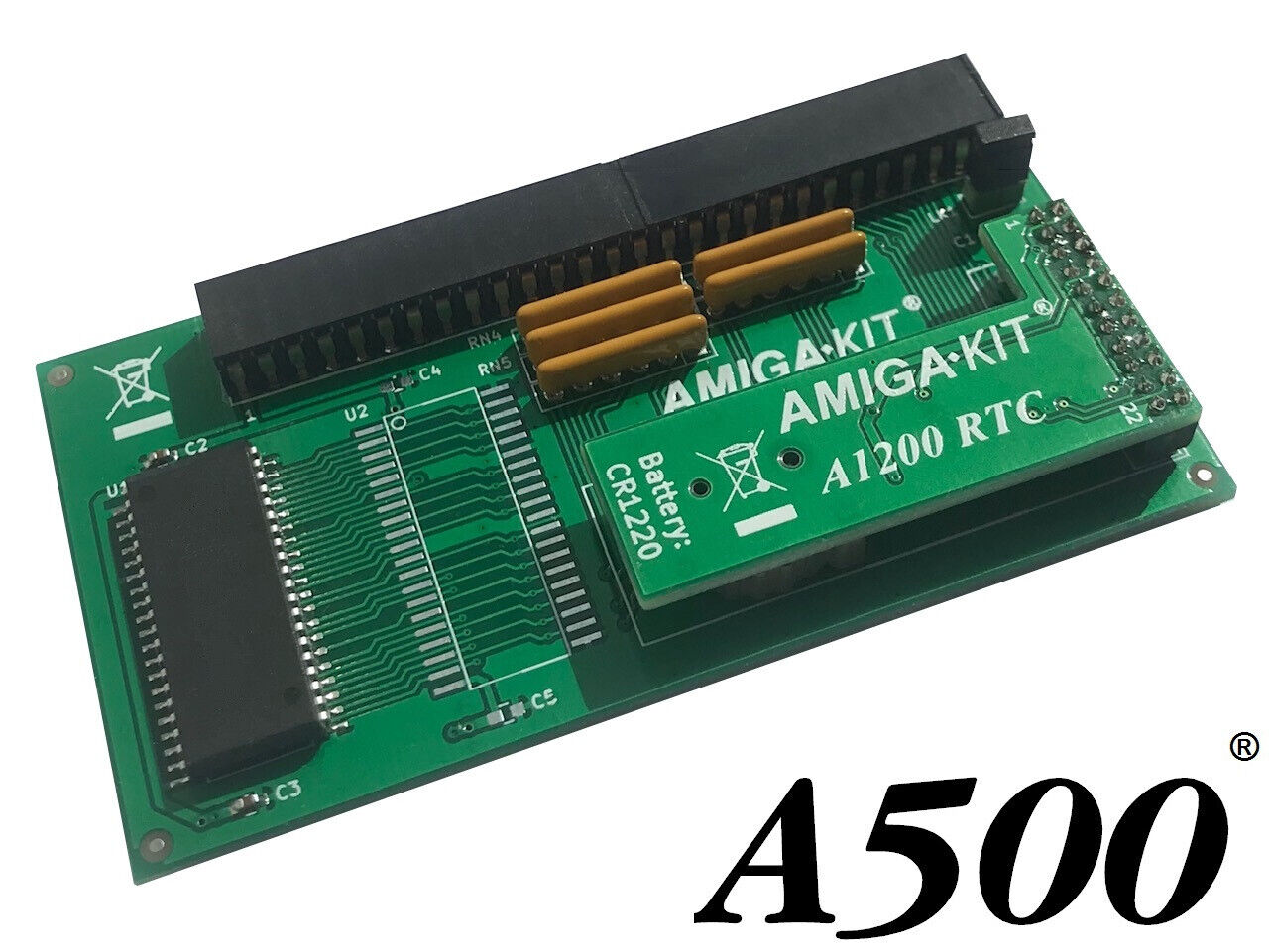 A500 512KB TRAPDOOR RAM MEMORY EXPANSION WITH RTC FOR COMMODORE AMIGA 500 0.5MB