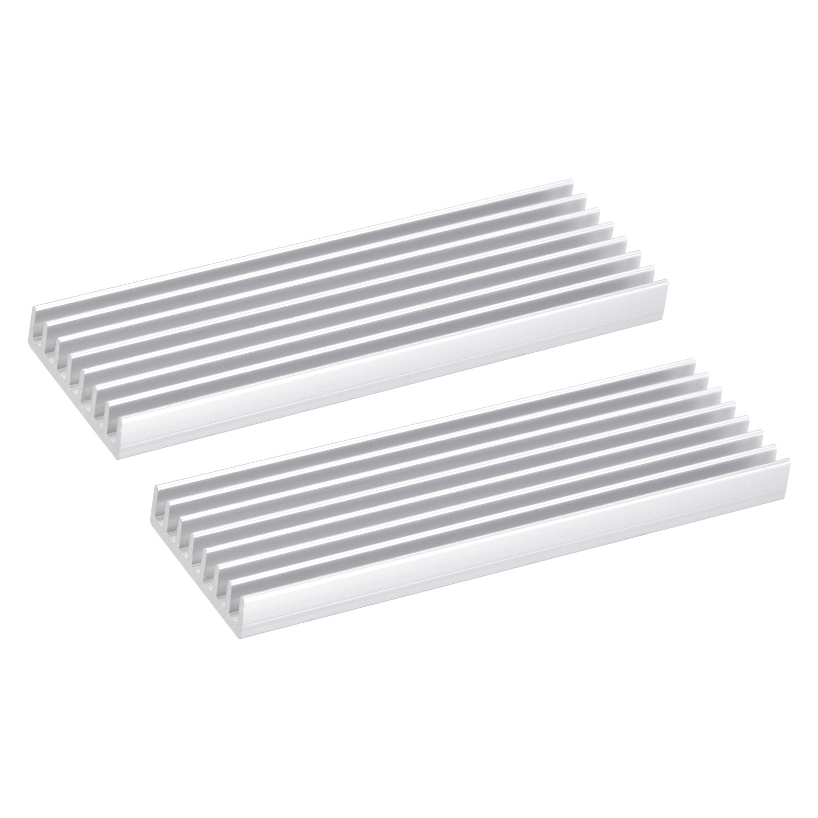 2Pcs M.2 SSD Heatsink Cooler with Thermal Pad 70x22x6mm, White