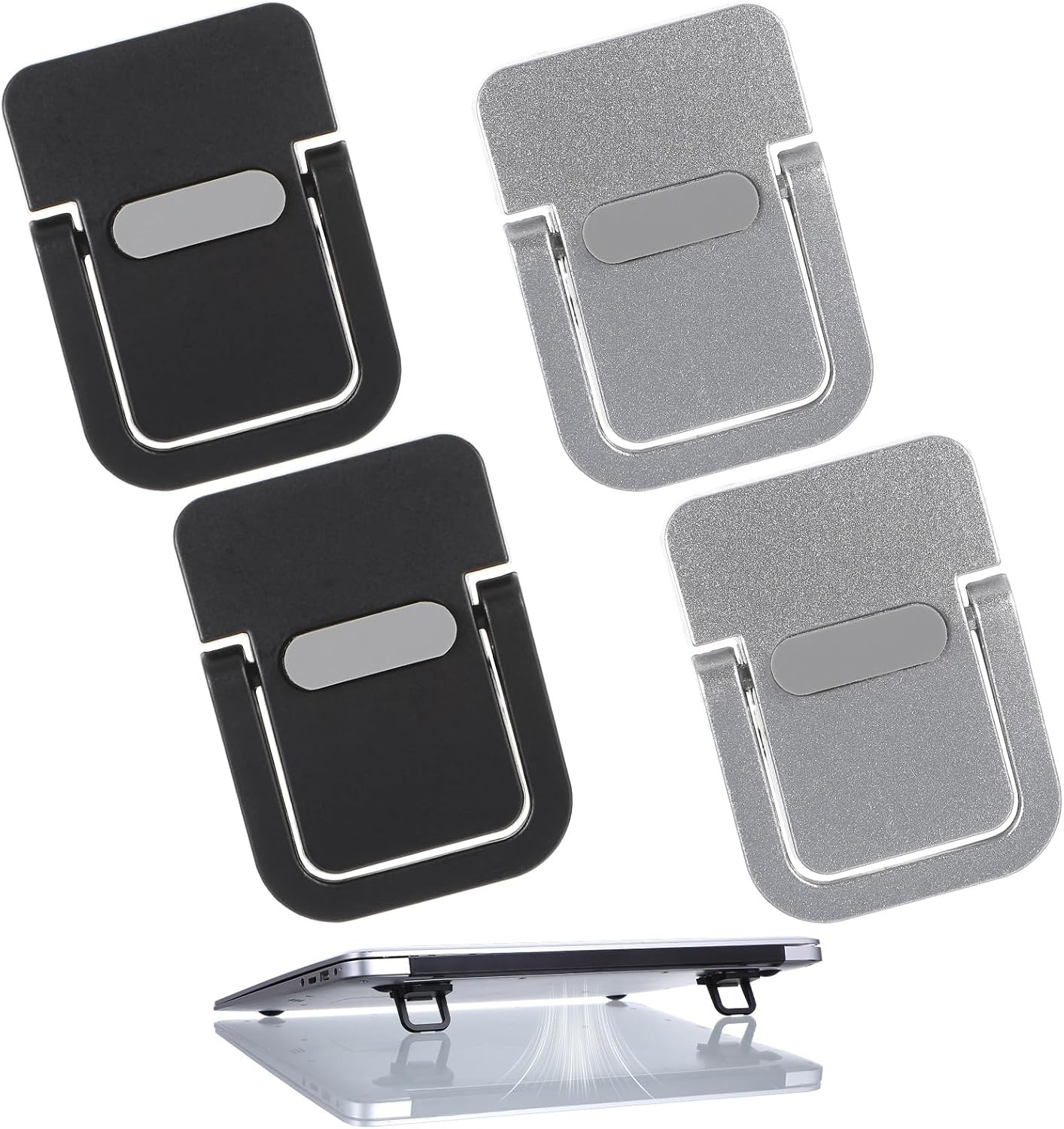 4PCS Portable Keyboard Riser Self Adhesive Laptop Stand Invisible Mini Computer