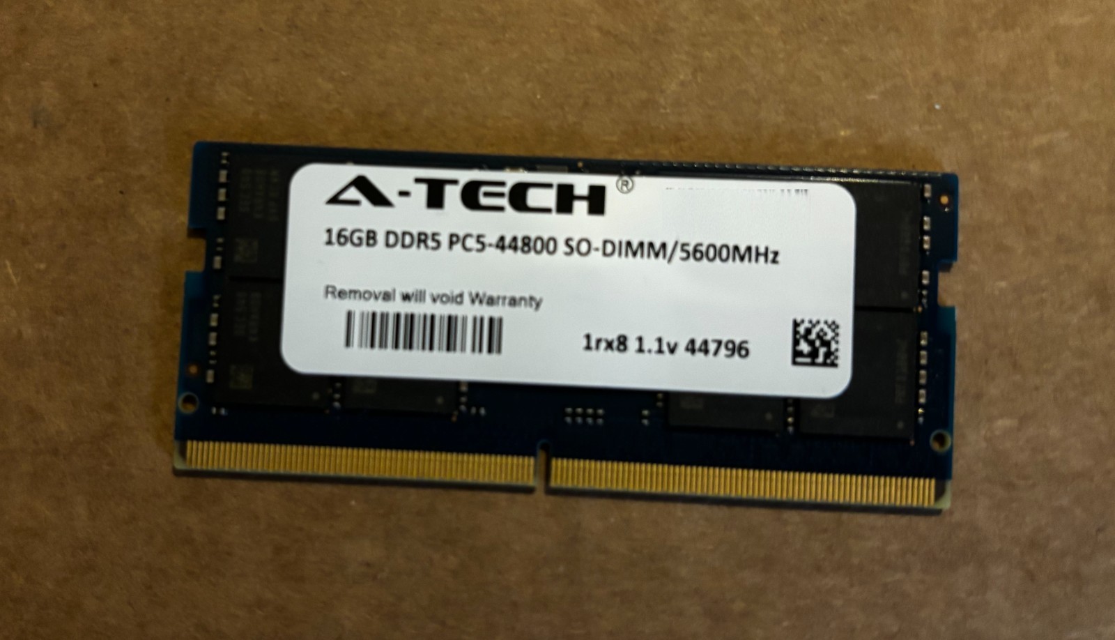 A-Tech Single 16GB DDR5 5600 MHz Laptop SODIMM PC5-44800 Notebook Memory RAM