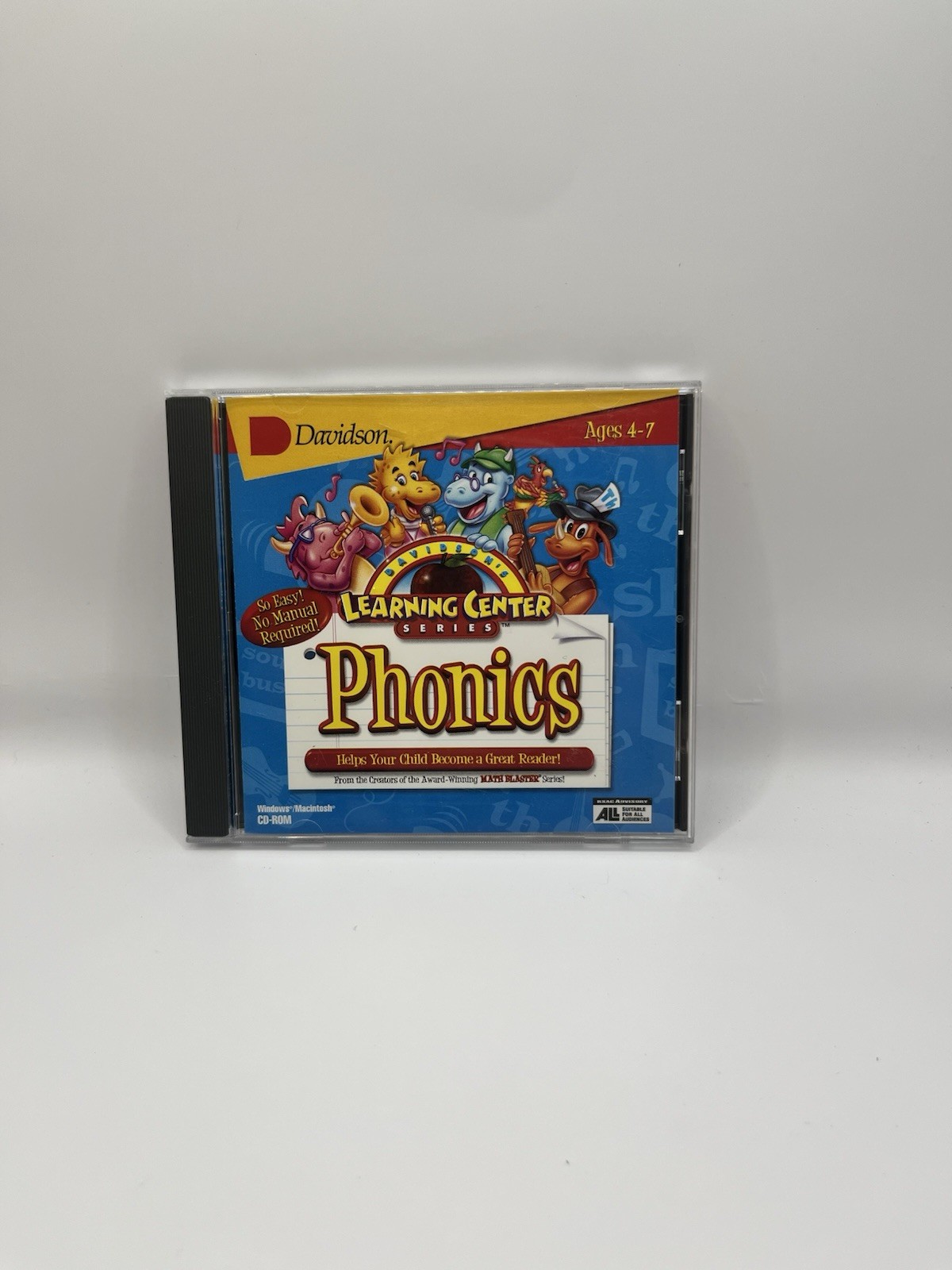 Davidson Learning Center Phonics CD-ROM Ages 4-7 Windows Mac Educational