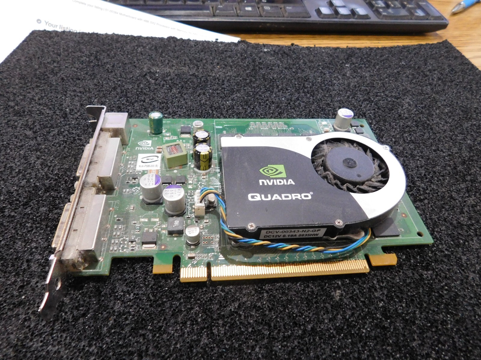 Nvidia QuadroFX1700 Video Board.  Dell PN: 0RN034