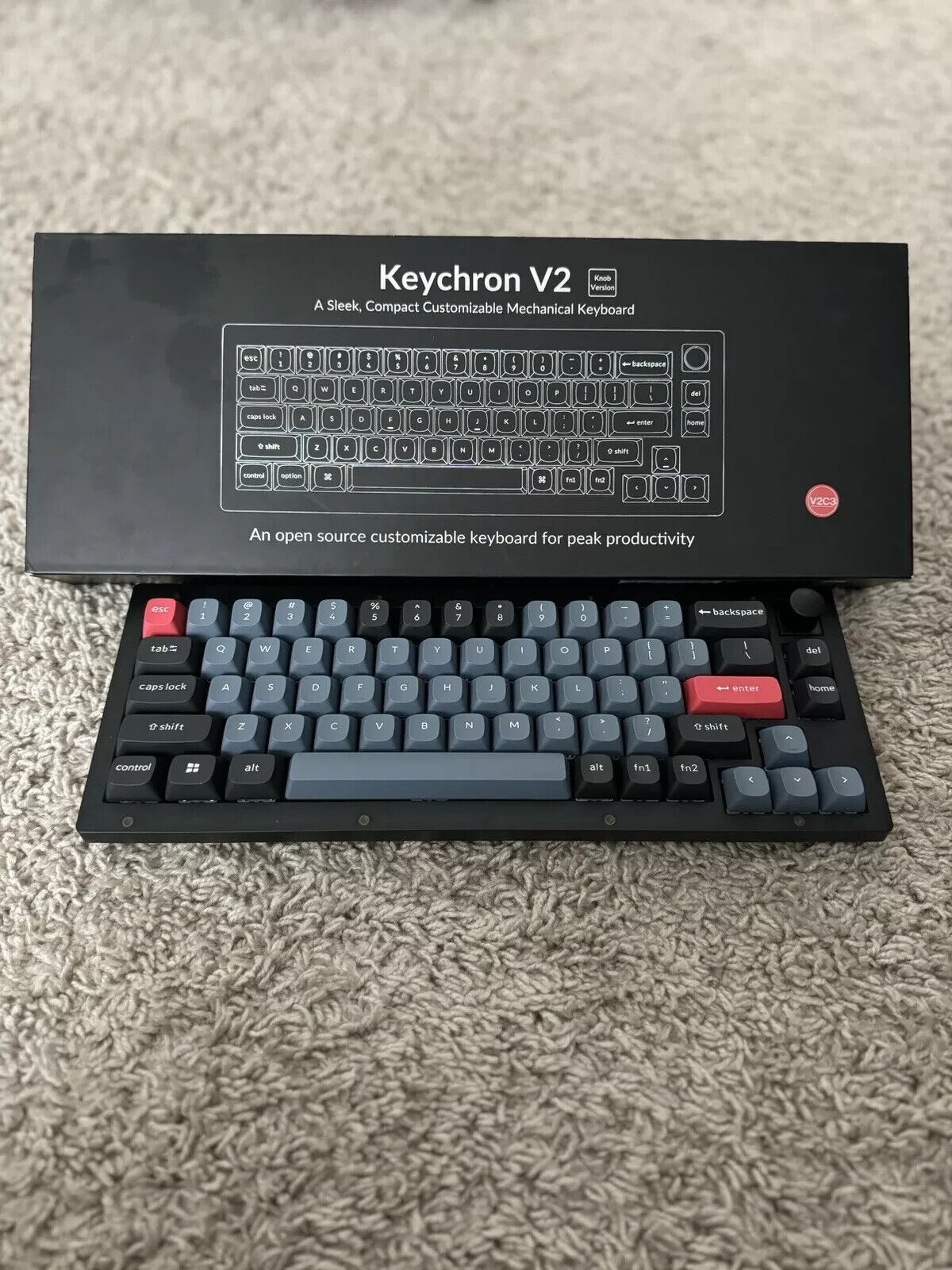  Keychron V2 Wired Mechanical Keyboard - Brown Switches