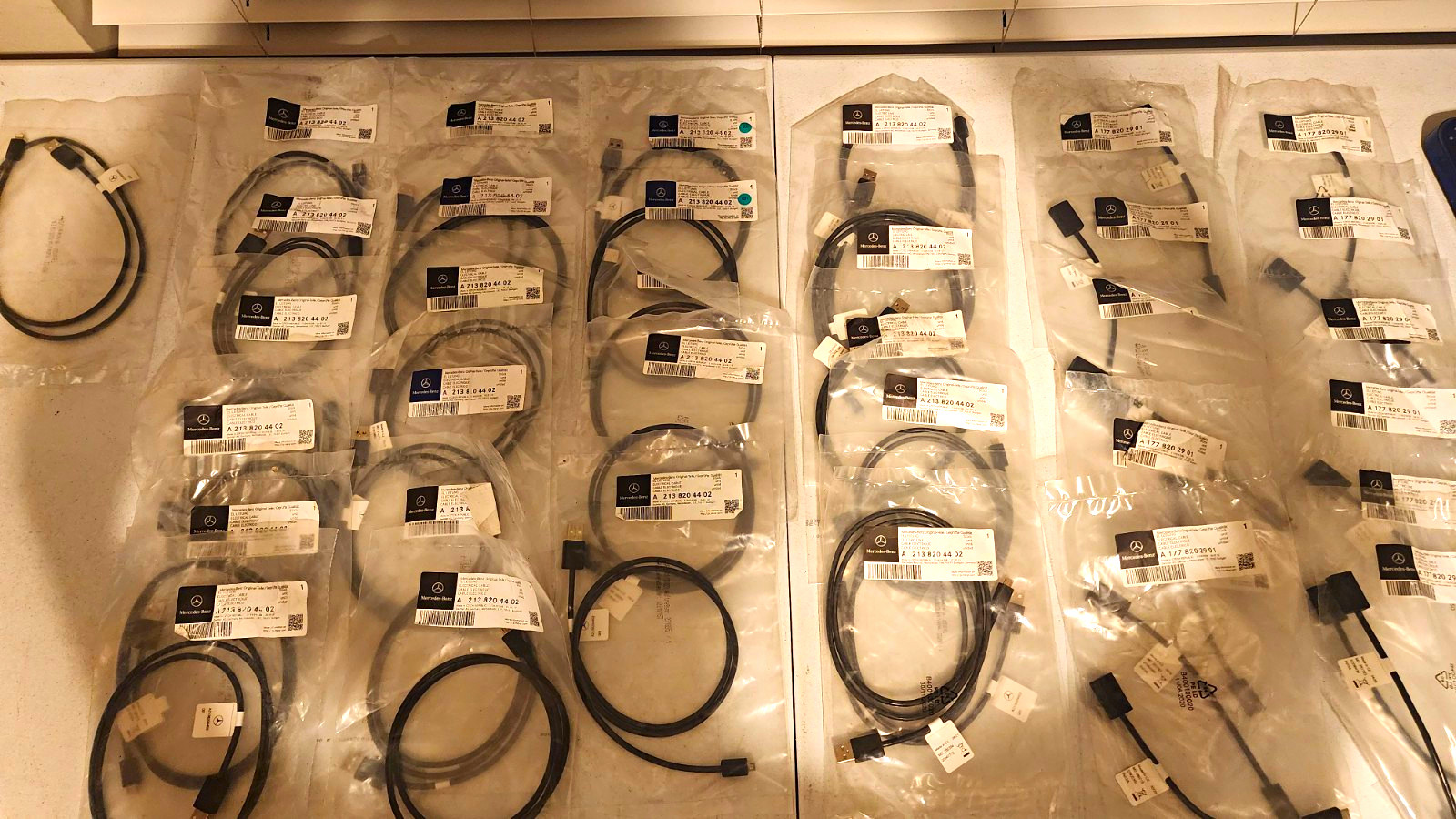 Genuine Mercedes-Benz OEM Media Interface USB Cables Lot – (37 Total)
