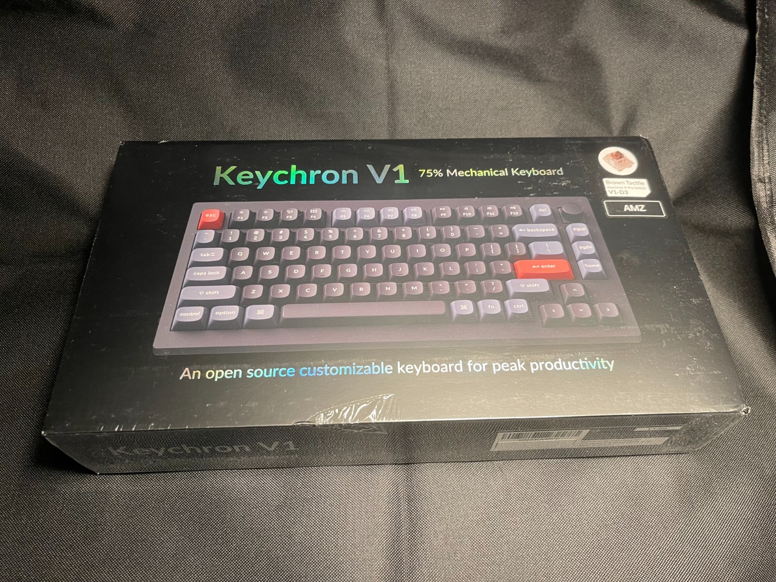 Keychron V1 Wired Custom Mechanical Keyboard Knob Version, 75% Layout QMK/VIA