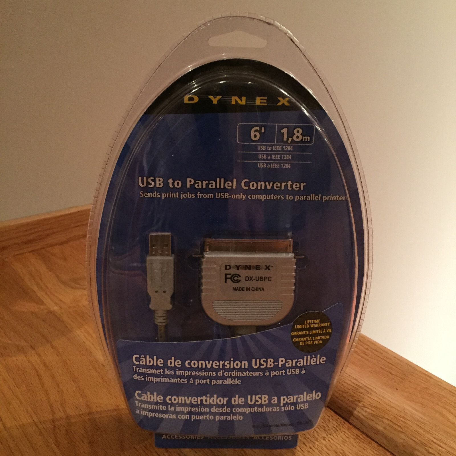 Dynex DX-UBPC 6' USB to Centronix 36 Parallel Converter Cable NEW in Blisterpack