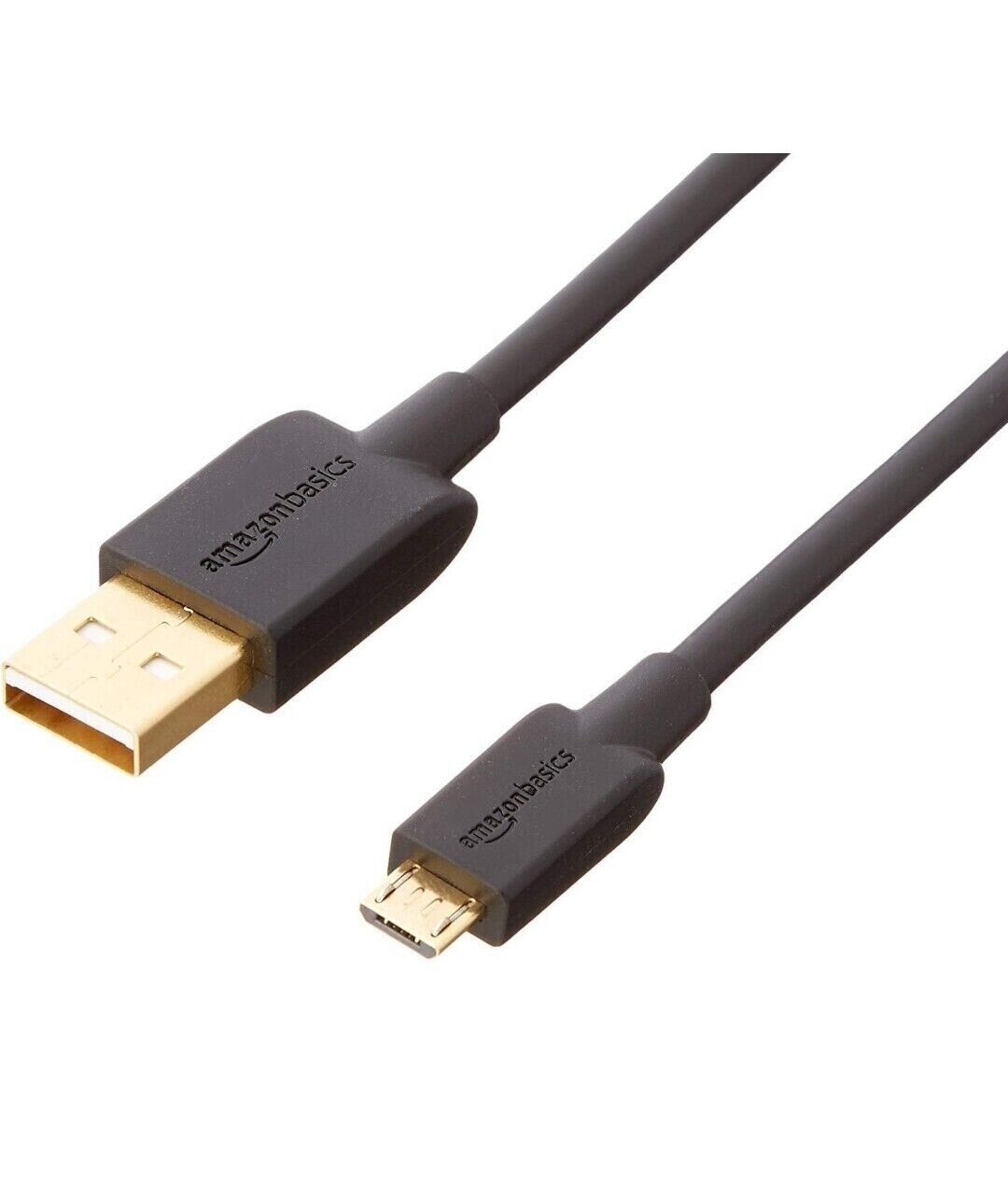 NEW Lot of 6 AmazonBasics 3\' Micro USB Cable A to Right Angle Micro B