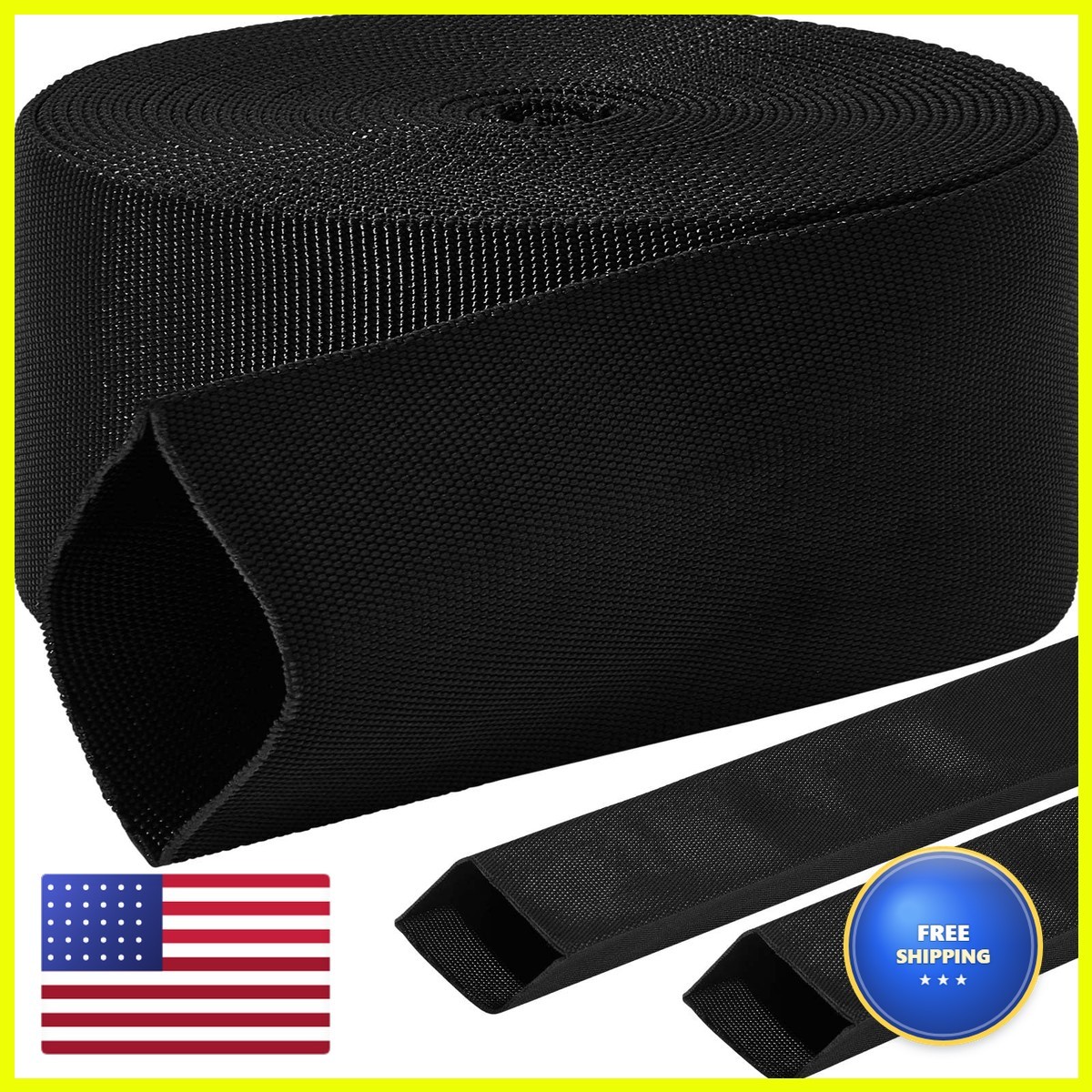 Hanaive 26 Ft Nylon Hydraulic Hose Protector Sleeve Cover 2.5 Inch ID