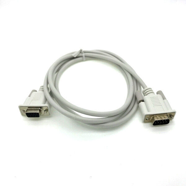 6 Ft DB9 DB 9 9-Pin RS-232 Male to Female M/F Serial Extension Cable Beige New
