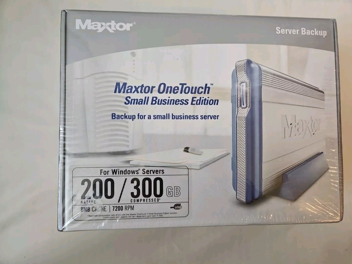 Factory Sealed Maxtor One Touch 2 Small Business Edition 200/300GB Backup Server