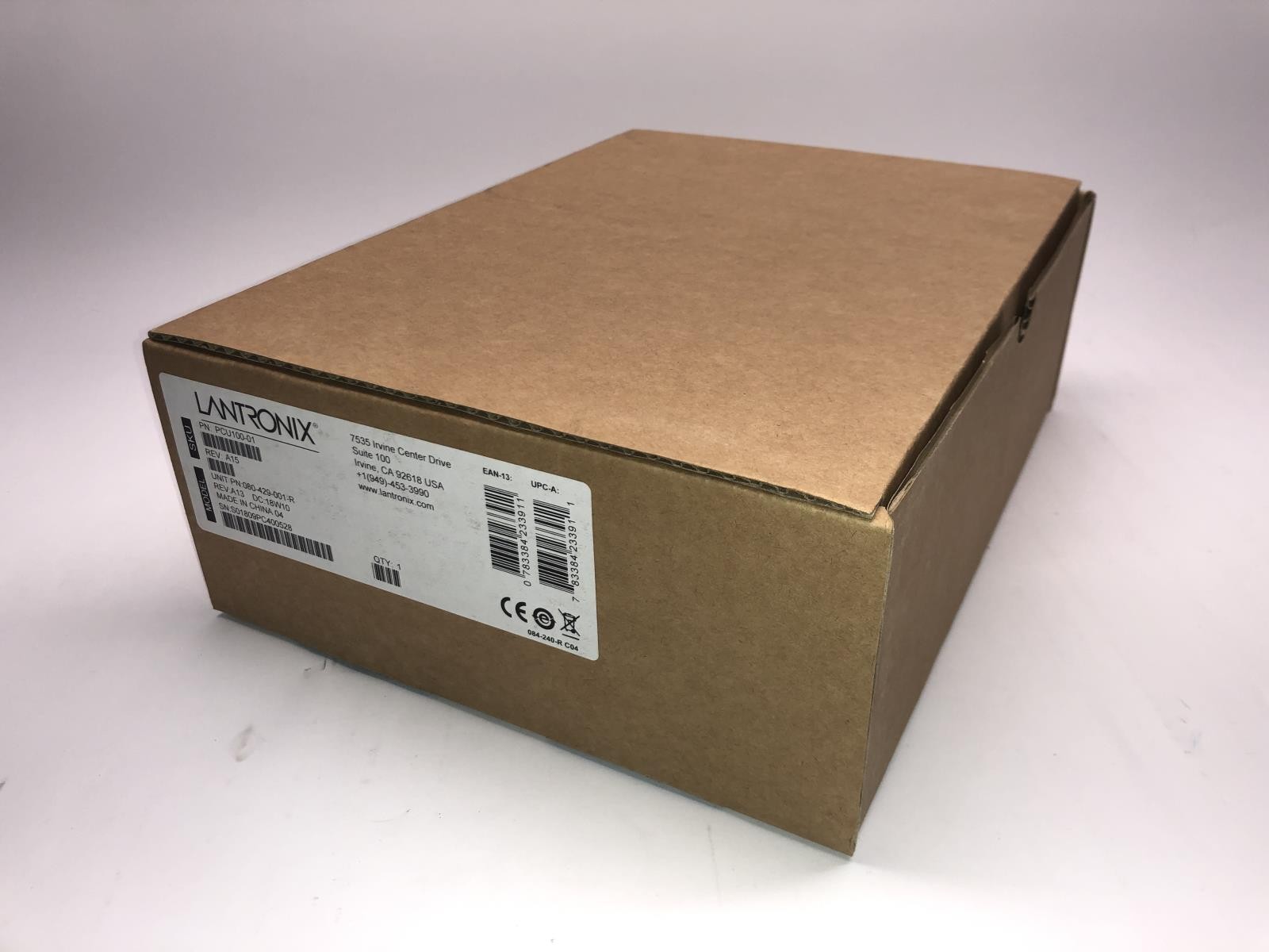 Lantronix PCU100-01 Single Port Power Control Unit / 080-429-001-R