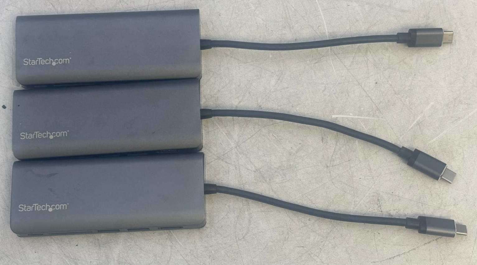 Lot of 3 StarTech.com USB C Multiport Adapter DKT30CSDHPD3 w/HDMI SD Card Reader