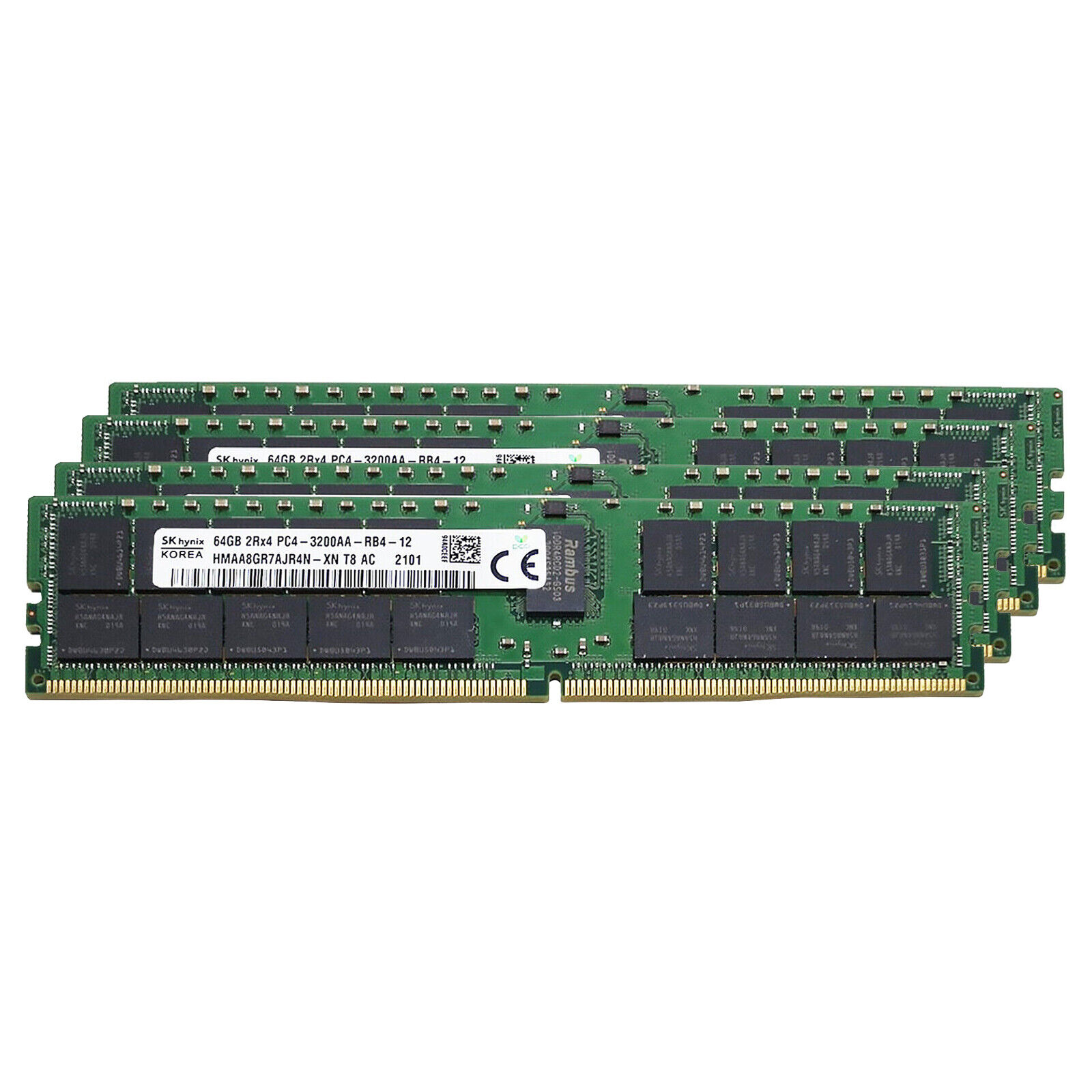 SK Hynix DDR4 256GB(4 x 64GB) 3200MHz PC4-25600 2Rx4 RDIMM Server Memory LOT