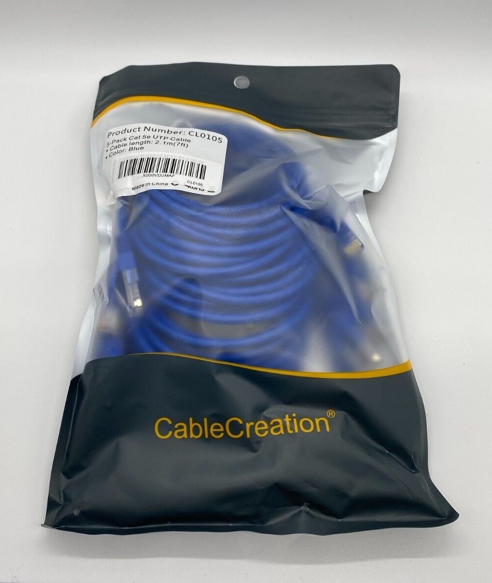 5x PACK 2.1M / 7ft Ethernet Cable CAT 5e UTP - NEW - QUICK AUSSIE DISPATCH
