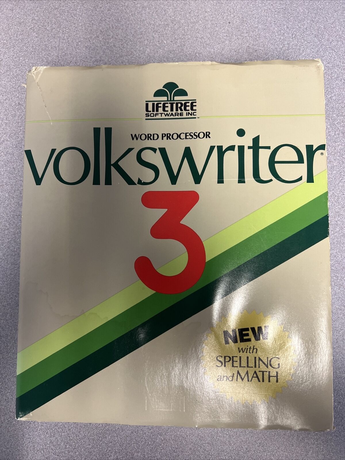 Volkswriter 3 by Lifetree Software 1985. Word processor with Spelling/Math. IBM