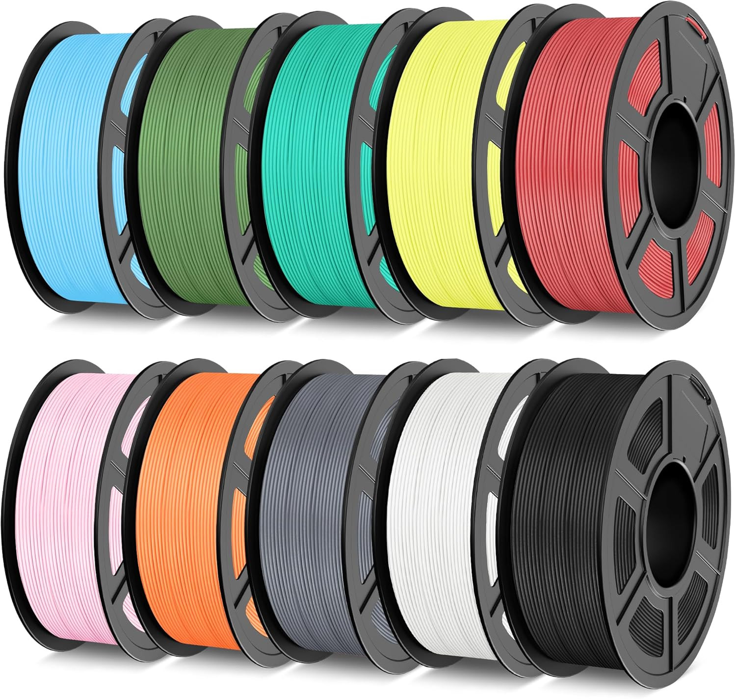 [10 Rolls Set]TECBEARS PLA Classic Rapid 600mm/s 3D Printer Filament 1.75mm 1KG