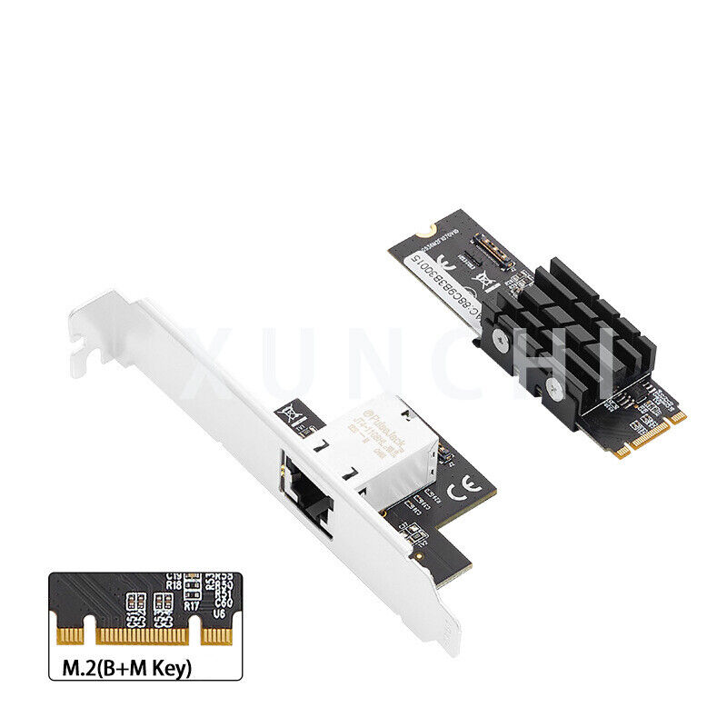 M.2 B/M Key 10g Gigabit Etherent Network Lan Card 10000Mbps RJ45 AQC107 Chips 