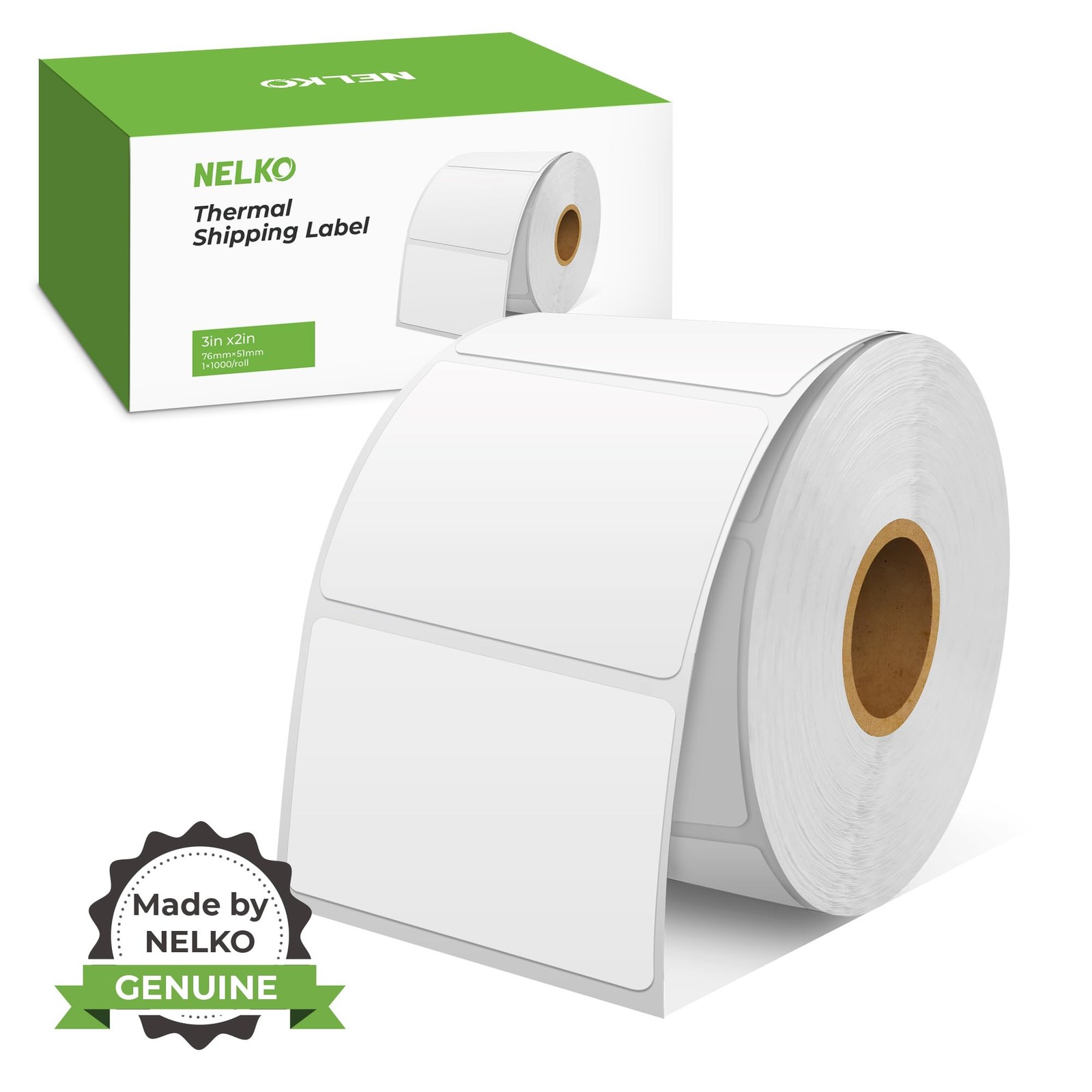 Nelko 3x1 White Thermal Labels Compatible with PL70E Printer 1000 Labels Roll