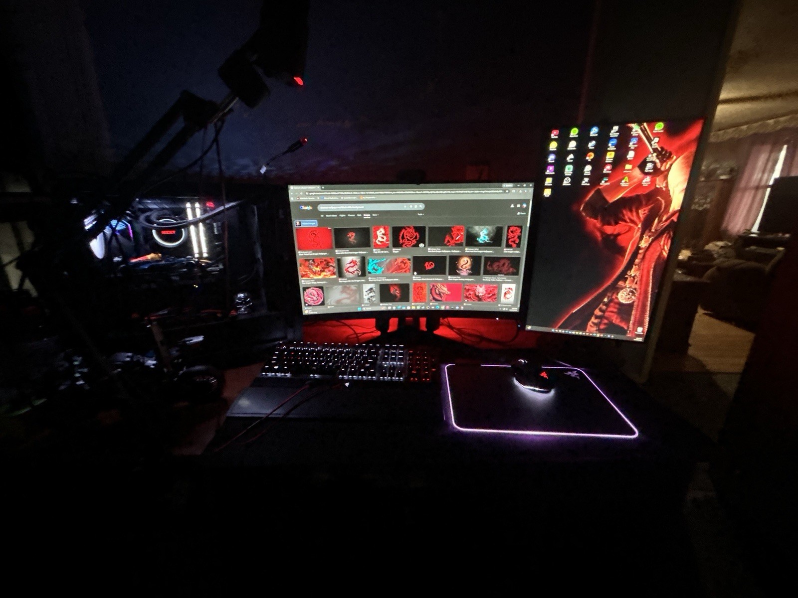 Mid To High Tier Gaming Computer Setup.