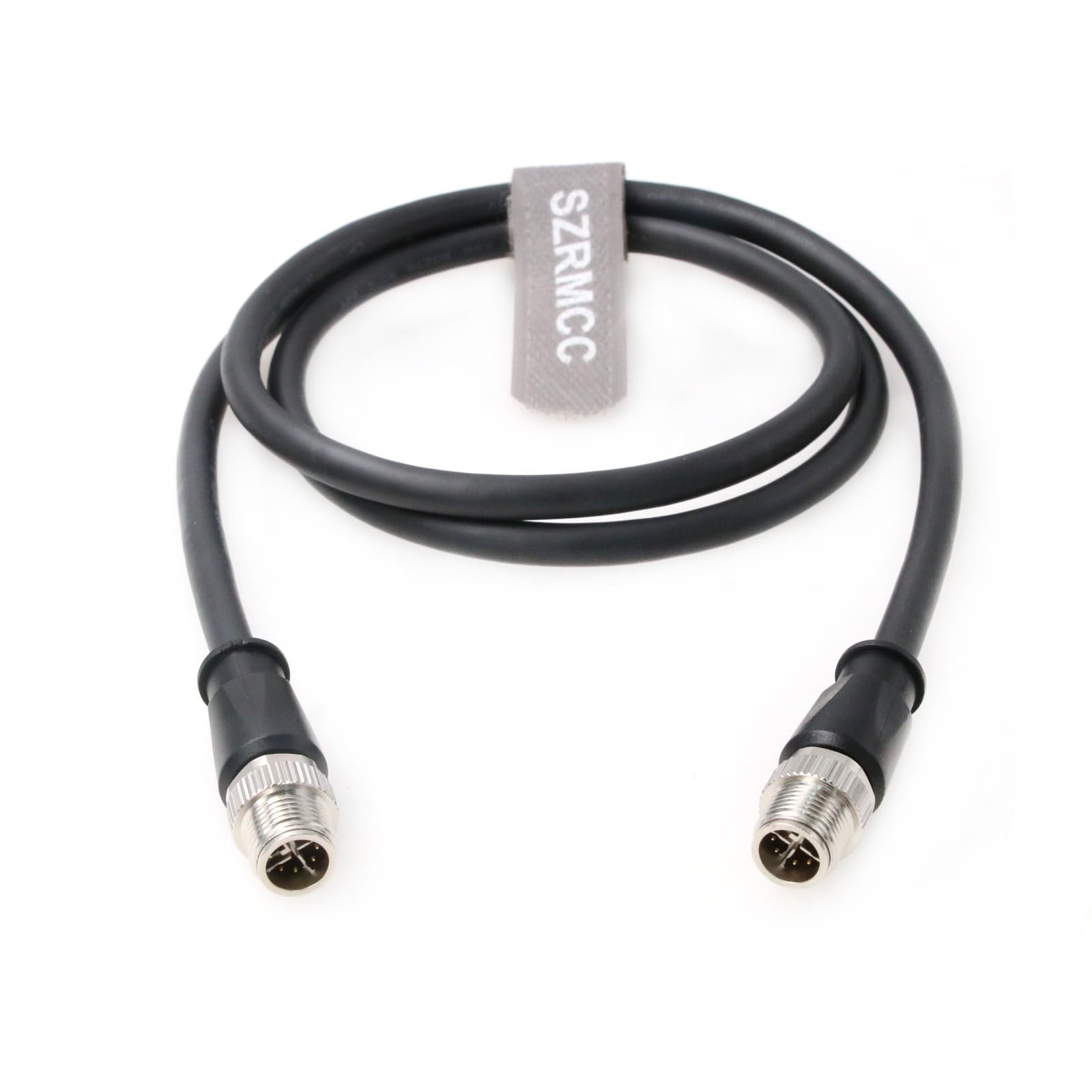 M12 X-Code 8 Pin Male to Male Ethernet Cable Cat7e Gigabit Shielded Waterproo...