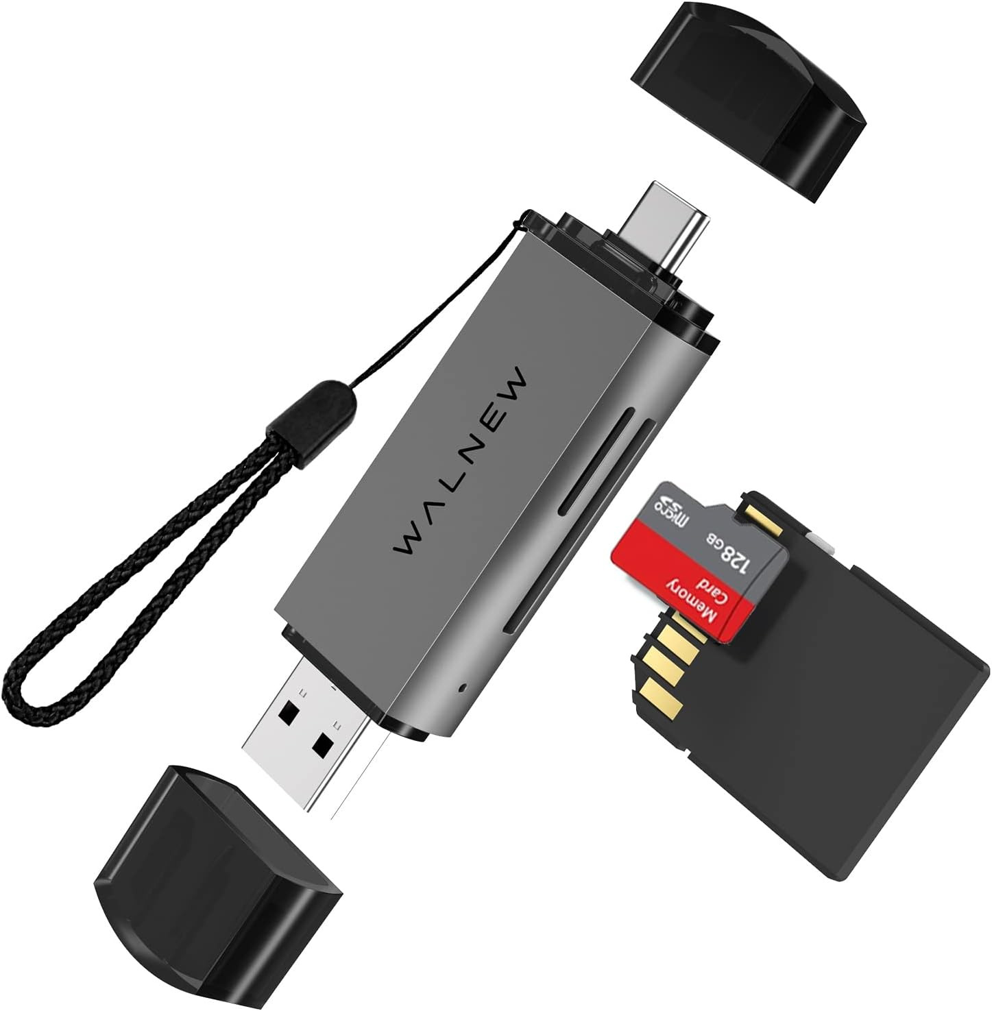 Lector de tarjetas SD, adaptador de lector de tarjetas de memoria USB 3.0/USB C.