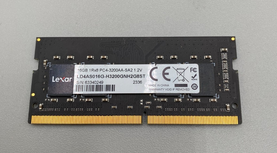 Lexar DDR4 PC4 16GB ( 1 x 16GB ) Memory Ram 3200MHz Black Excellent