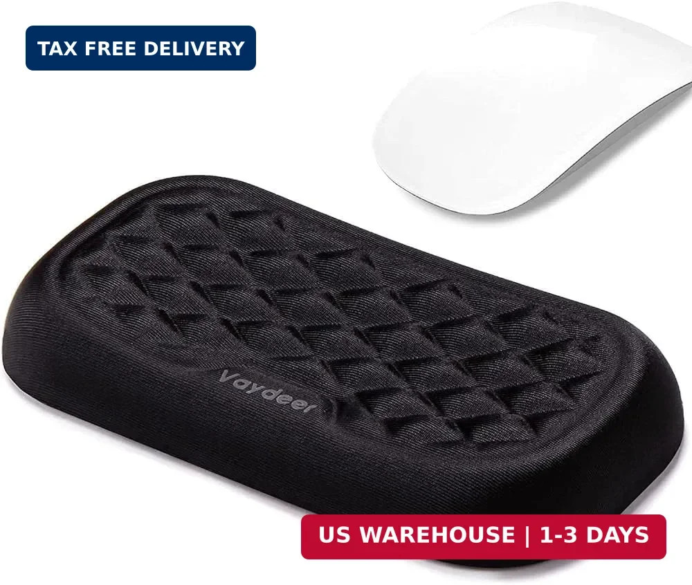 Vaydeer Mouse Wrist Rest Pad, Memory Foam Hand Rest Support Padded for Office, C