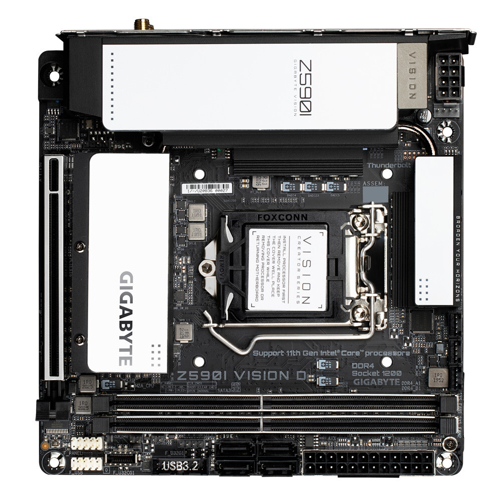 GIGABYTE Z590I VISION D Motherboard Intel Z590 LGA1200 DDR4 Mini-ITX M.2 Core DP