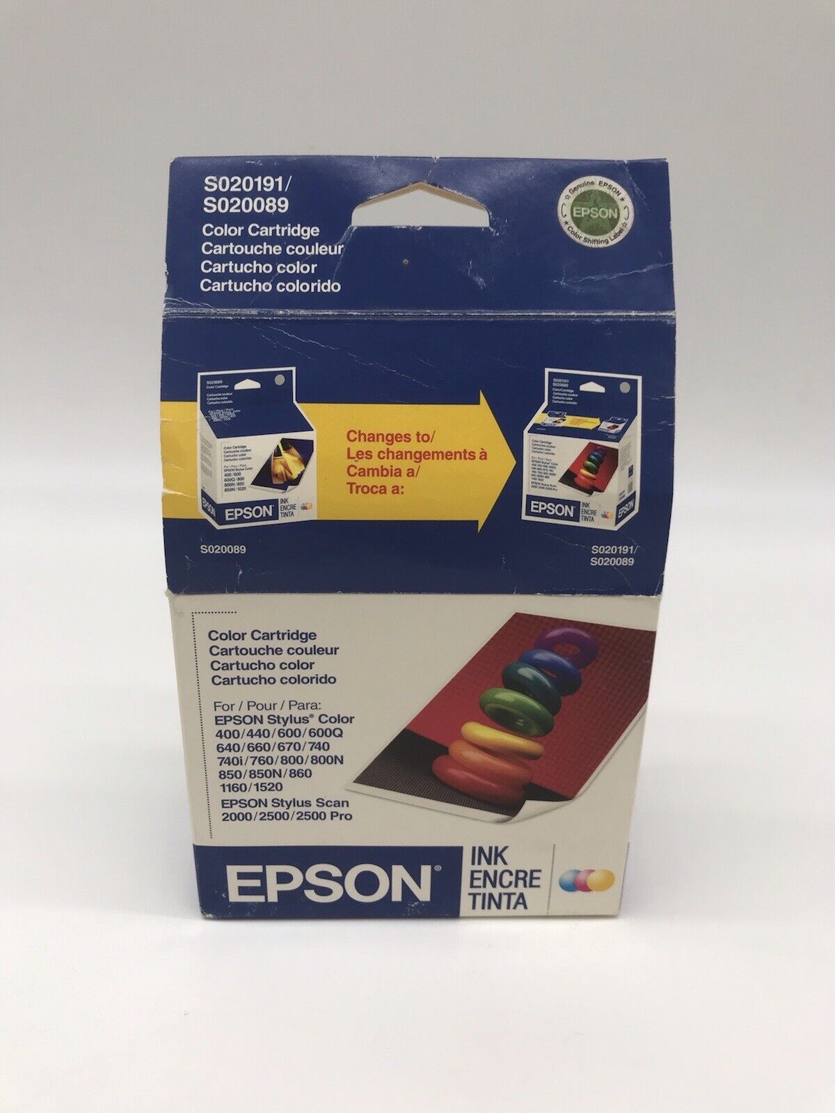 Genuine Epson Color Printer Ink Cartridge S020191 / S020089 NEW …38