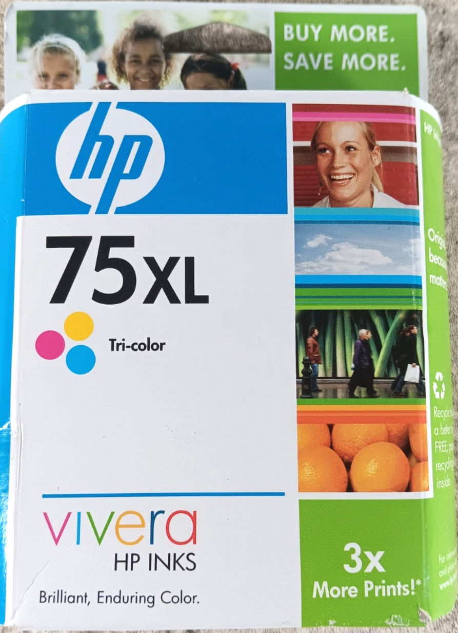 HP 75XL Tri-Color High Yield Ink Cartridge CB338WN NEW