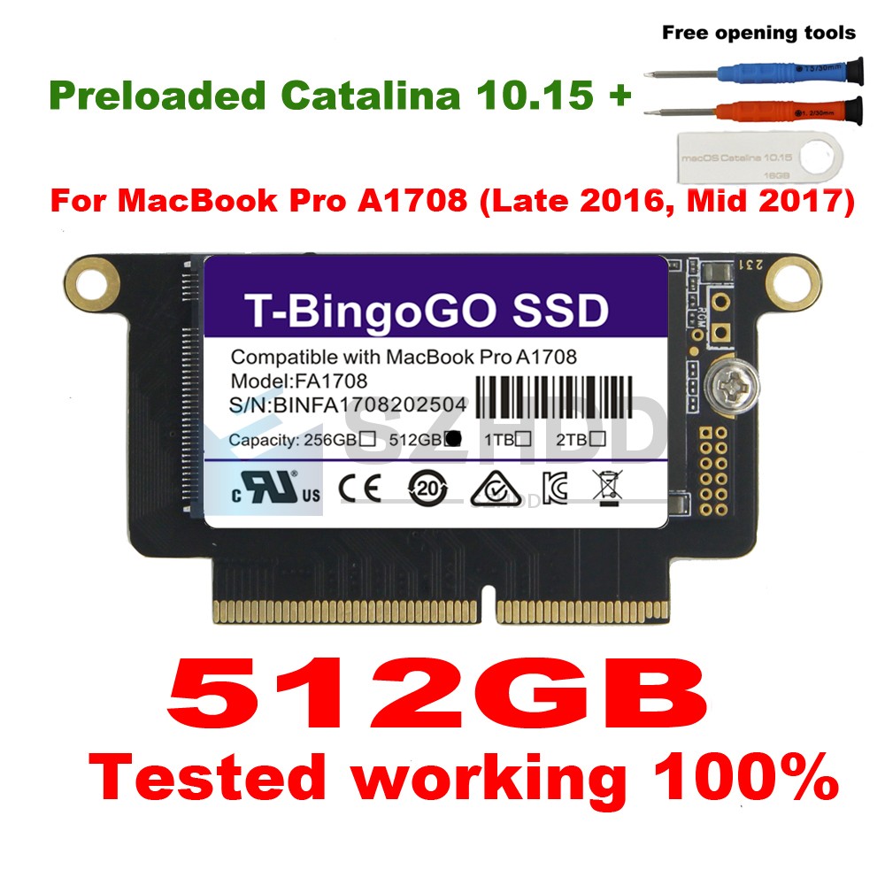512GB PCIe NVMe SSD For 2016 2017 13 MacBook Pro A1708 AP1024J EMC 2978 EMC3164
