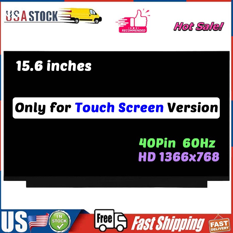 New for HP 15-FC0046NR LCD LED Touch Screen Display Replacement 15.6" HD 40 Pin