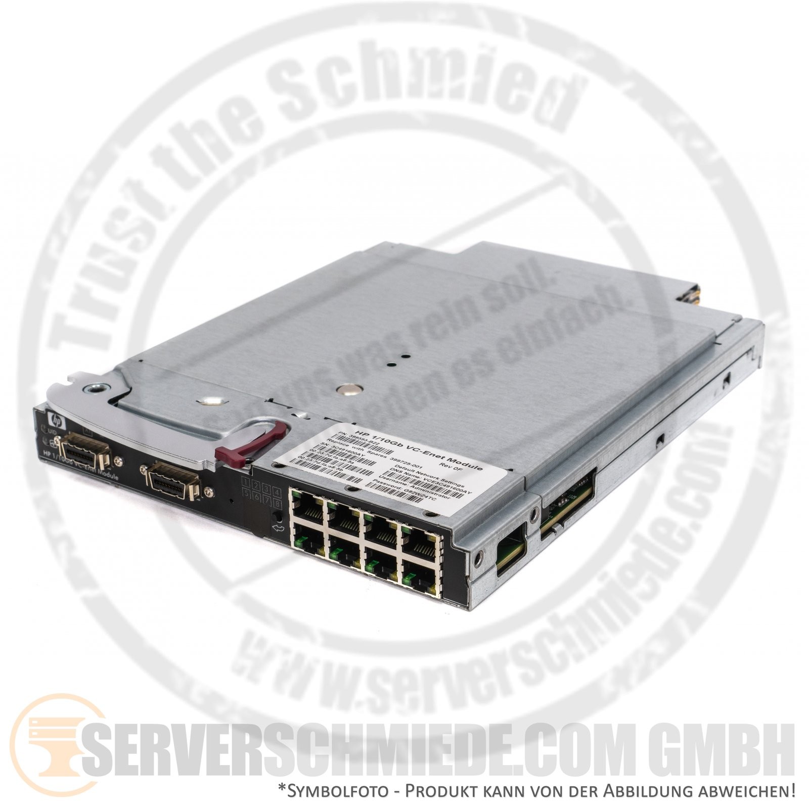 HP Virtual Connect 1/10Gb VC Ethernet Module 8x 1GbE RJ-45 copper 2x 10GbE CX4 3