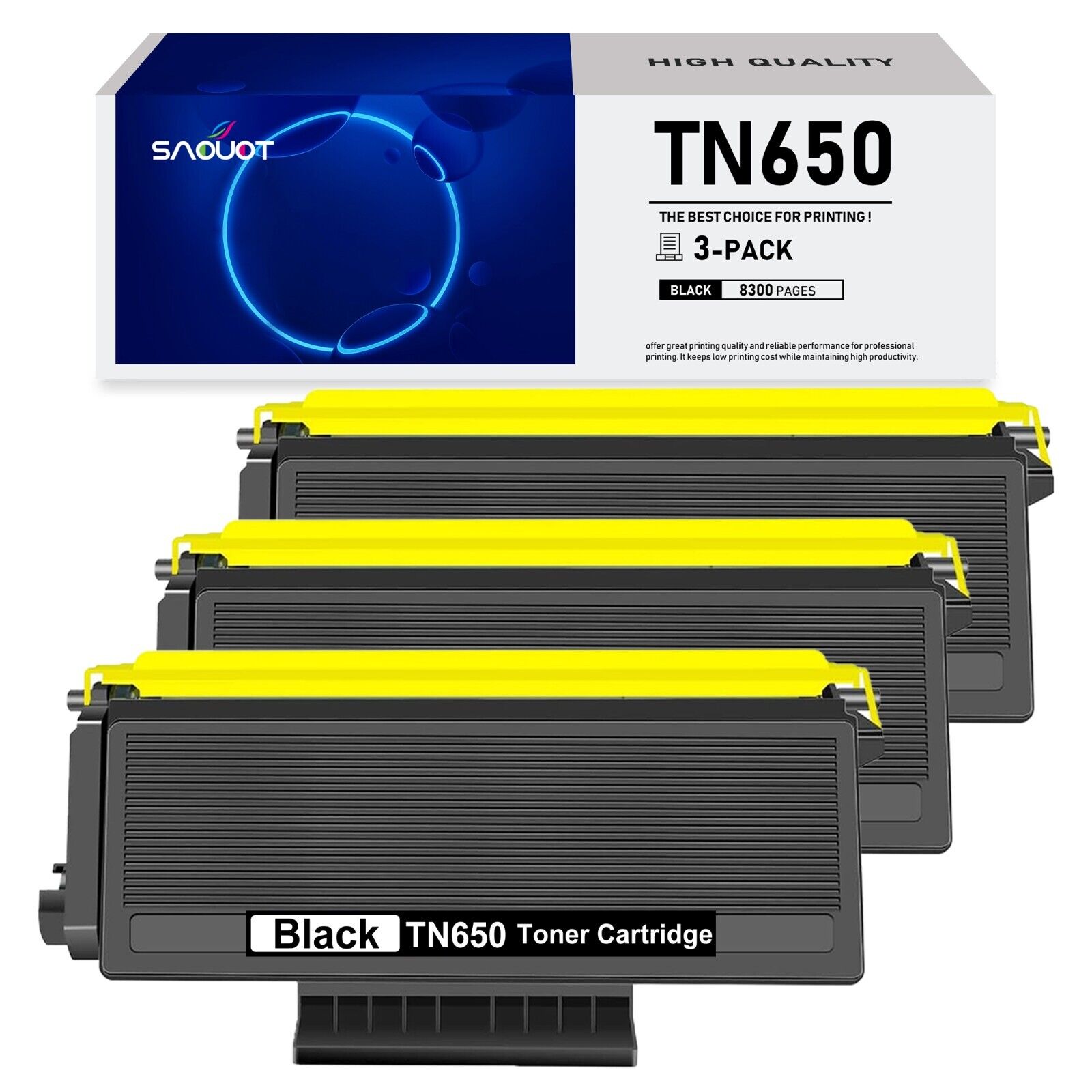 TN650 Toner Cartridge Replacement for Brother HL-5340D 5370DWT MFC-8480DN 8680DN