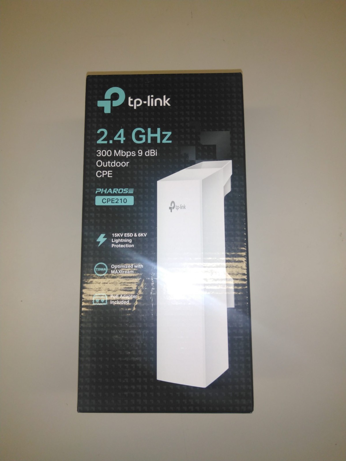 TP-Link CPE210 Wireless Long Range Outdoor CPE WPS 300 Mbps Ethernet - White