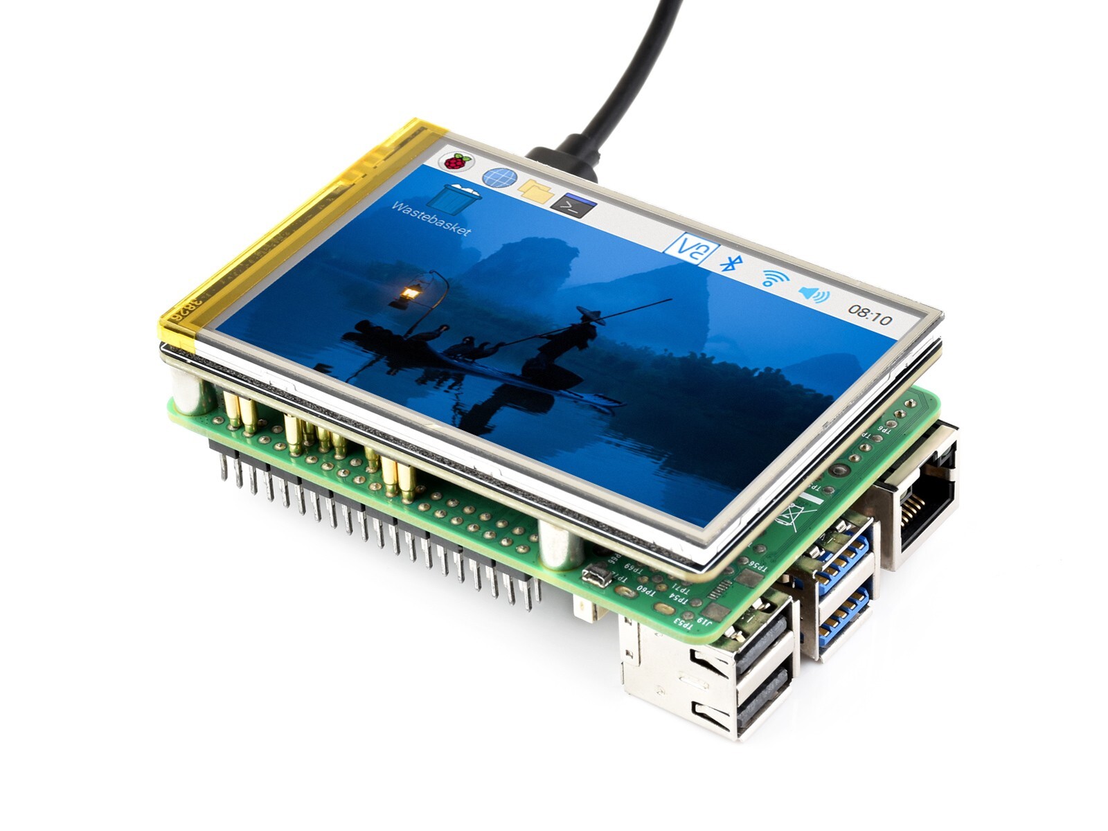 Waveshare 3.5inch Resistive Touch Display for Raspberry Pi, IPS Panel, 320×480