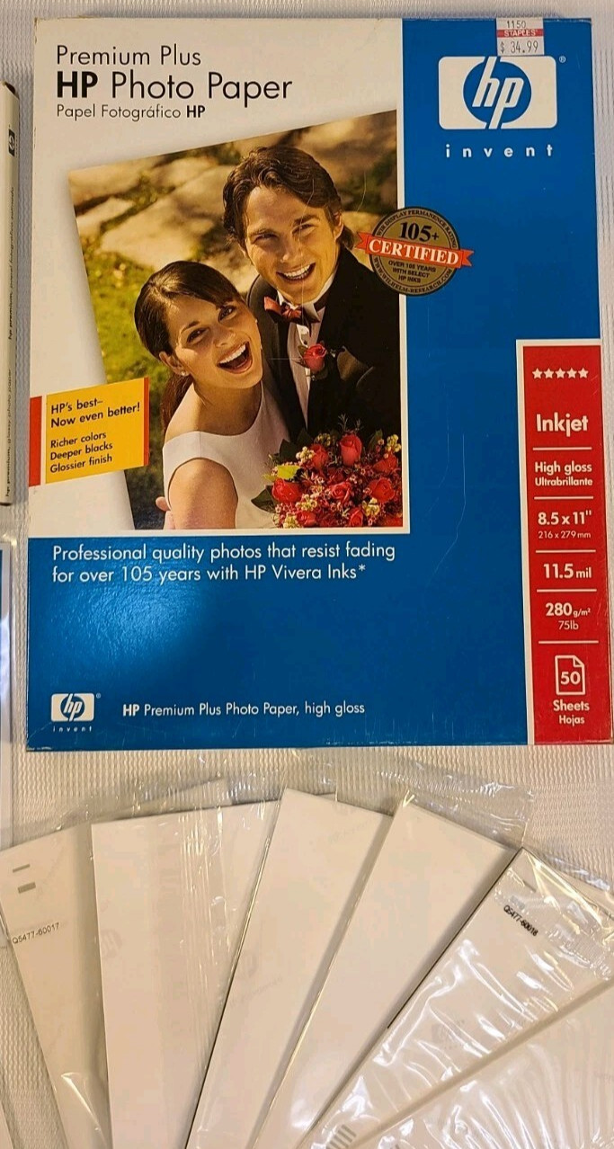 HP Premium Plus Glossy Photo Paper Mixed Bulk Lot 11 Packs 8.5x11 4x6 Inkjet
