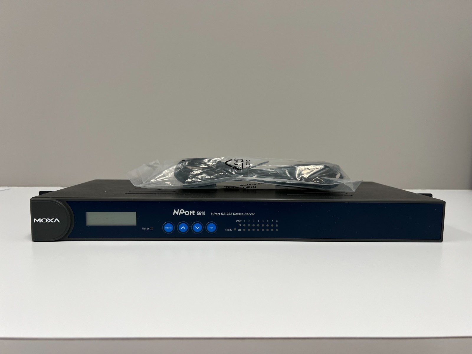 Moxa NPort 5610-8 8 Port RS-232 Rackmount Serial Device Server with Power Cord