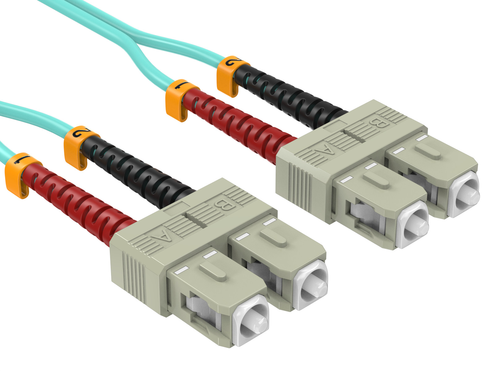 1m OM3 SC to SC UPC Duplex Corning Fiber Optic Cable Multimode 50/125 LSZH/OF...