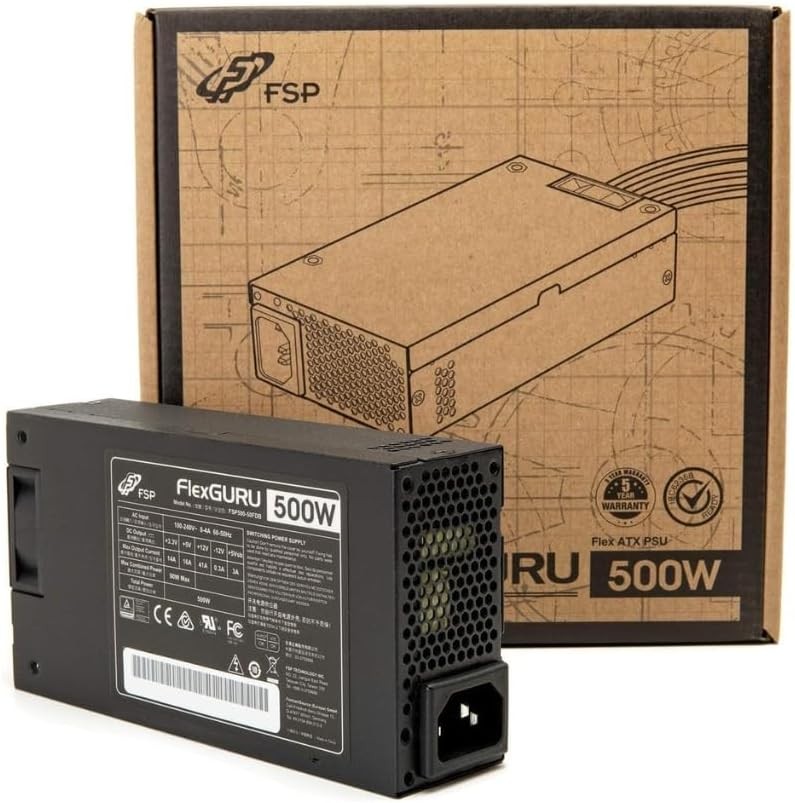 FlexGURU Pro Power Supply, Flex ATX 500W, 80 Plus Gold Certified PSU, Non-Modula