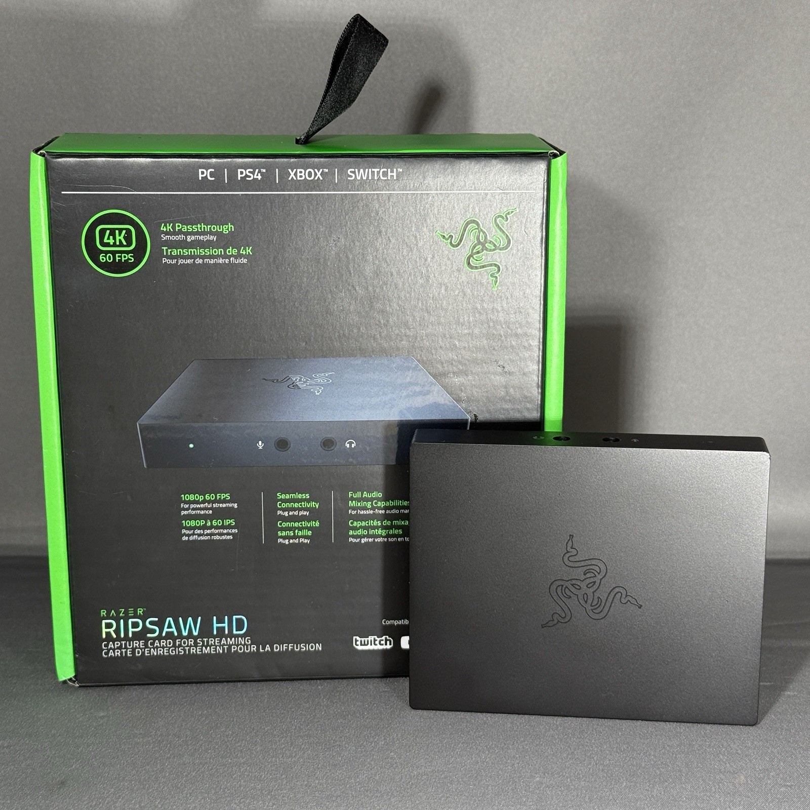 Razer Ripsaw HD Game Streaming Capture Card: 4K 1080P Unit Only